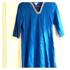 Vintage Lilly Pulitzer dress! Blue and Gold